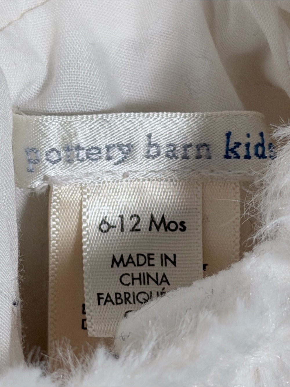 Pottery Barn Kids / Baby Plush Polar Bear Hooded One-Piece 6-12 months - Picture 2 of 8